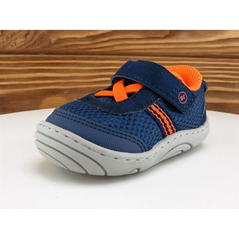 Stride Rite Sz 3 Toddler Boys Sneaker Blue Fabric Jackson Medium